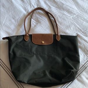 Long champ large le pliage tote black